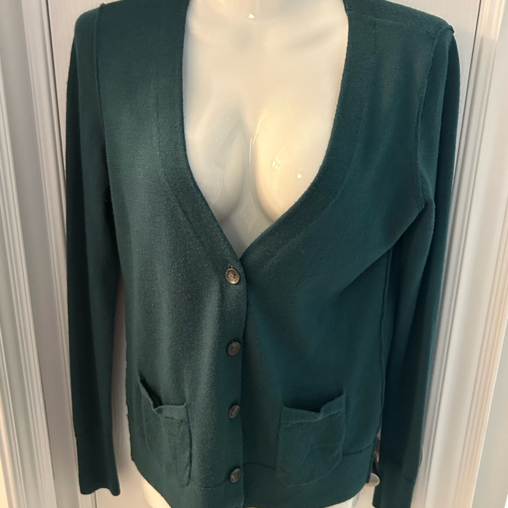 Halogen Deep Teal/Green Cardigan Sweater